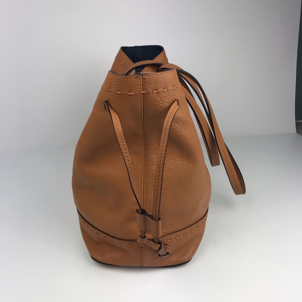 COLE HAAN ALESSA DRAWSTRING TOTE Pecan/Tan - Picture 5 of 7